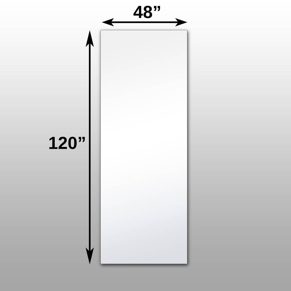 Mirrorlite® Surface Mounted Glassless Mirror 48 x 120 x 1.25 - Glassless  Mirror